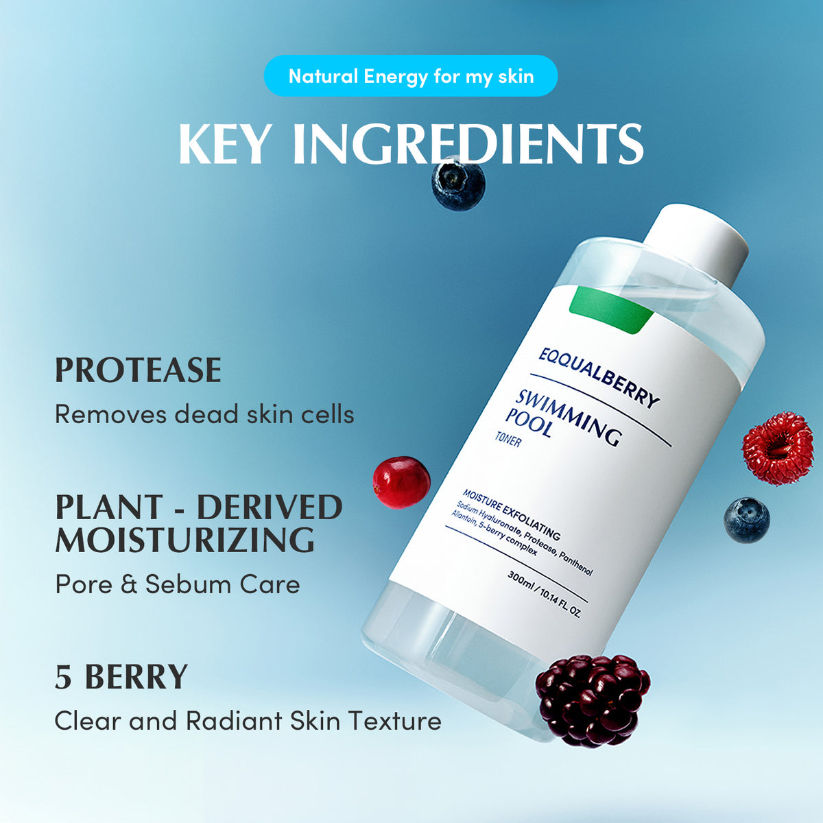 EQQUALBERRY Swimming Pool Toner (300ml)