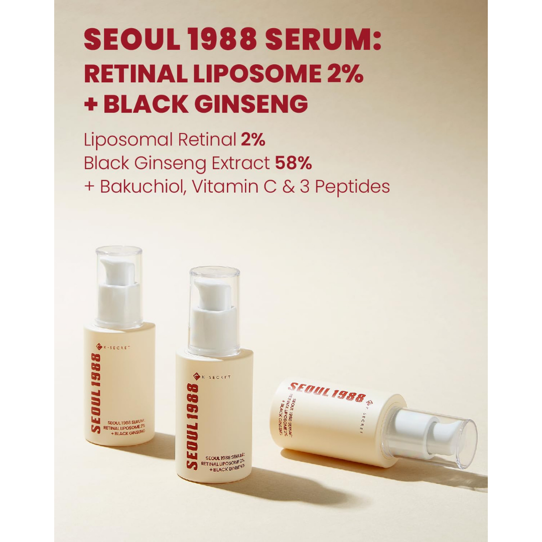 KSECRET SEOUL 1988 Serum: Retinal Liposome 2% + Black Ginseng