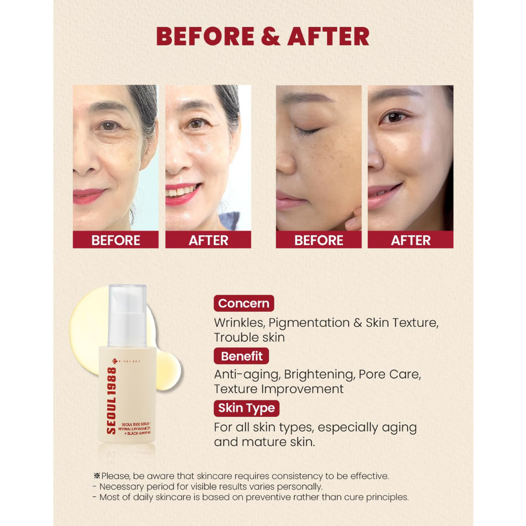 KSECRET SEOUL 1988 Serum: Retinal Liposome 2% + Black Ginseng