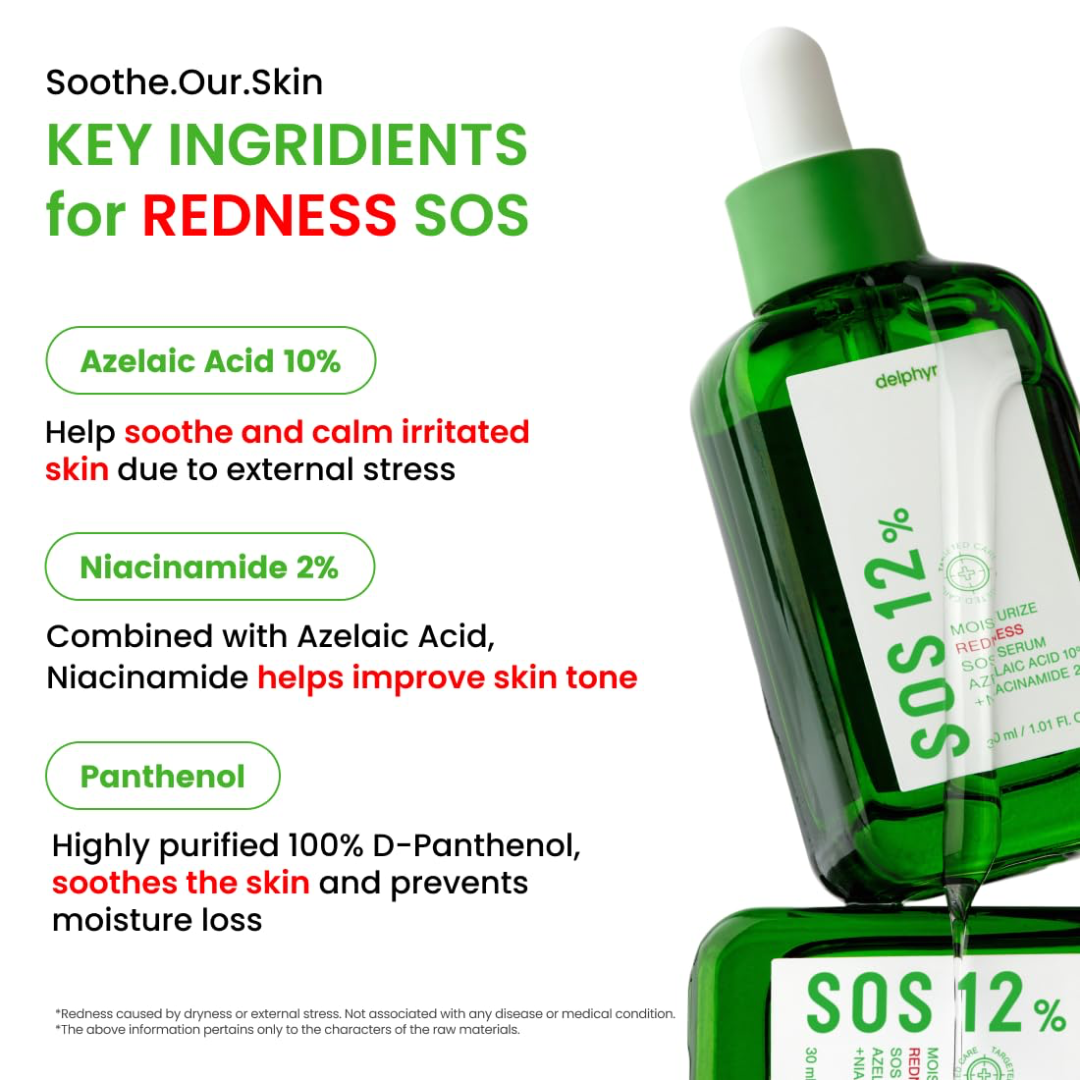 DELPHYR SOS Azelaic Acid 10% + Niacinamide 2% Serum