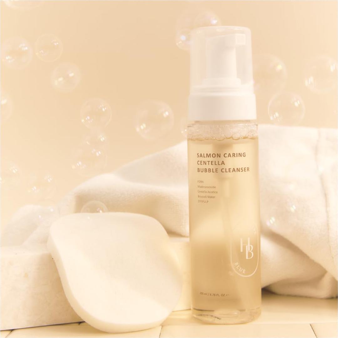 HEVEBLUE Salmon Caring Centella Bubble Cleanser