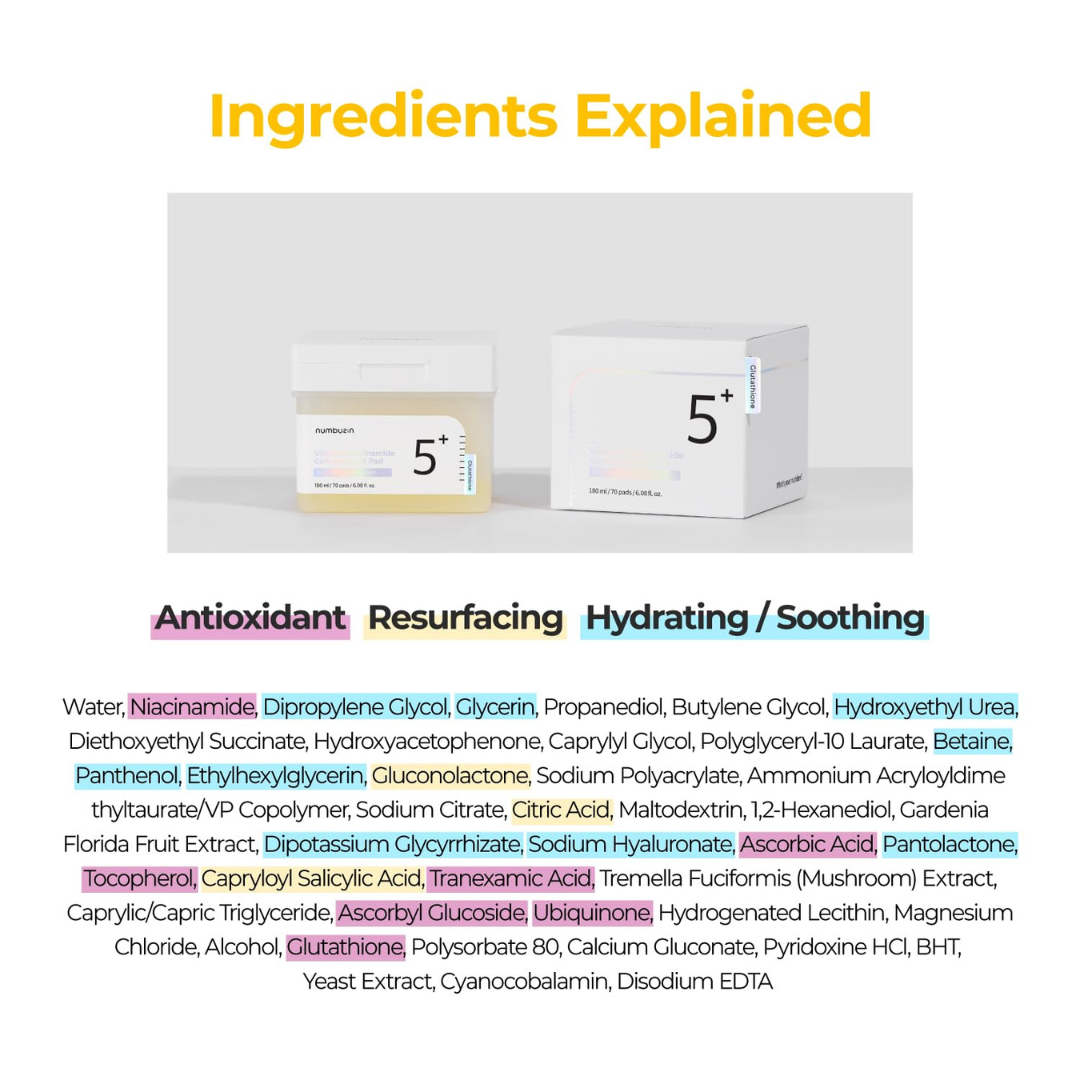 Numbuzin No.5 Vitamin-Niacinamide Concentrated Pad