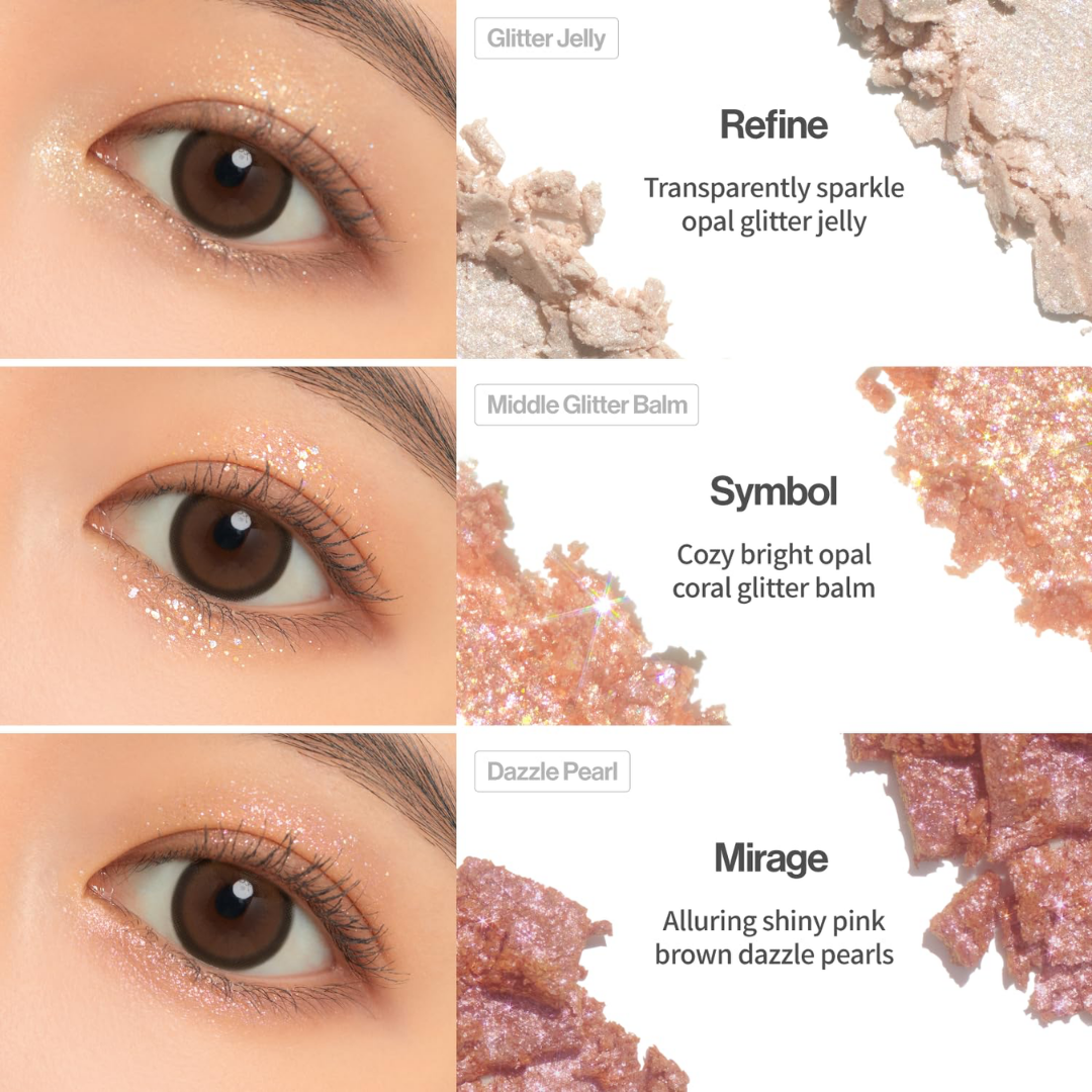 UNLEASHIA Glitterpedia Eye Palette (6 Colours]