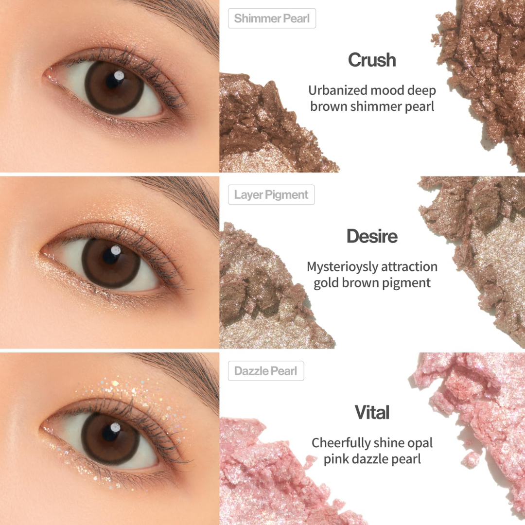 UNLEASHIA Glitterpedia Eye Palette (6 Colours]