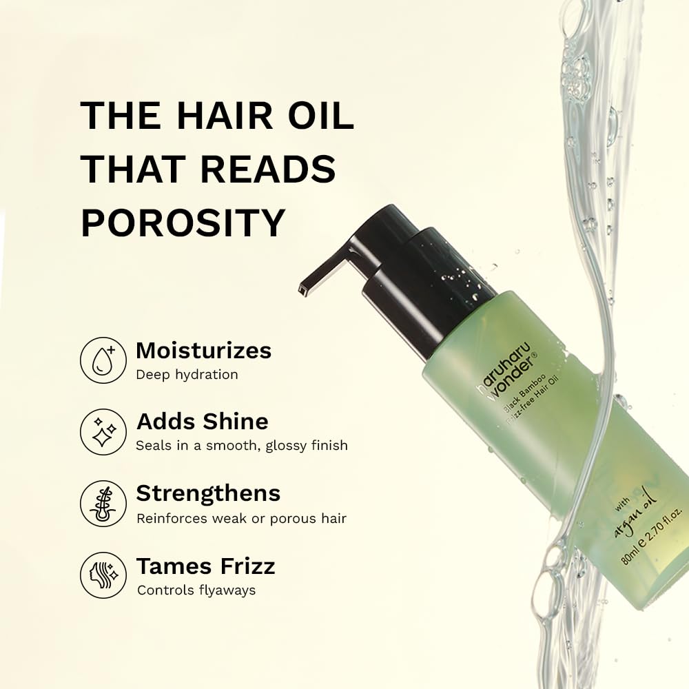 Haruharu wonder Black Bamboo Frizz-free Hair Oil