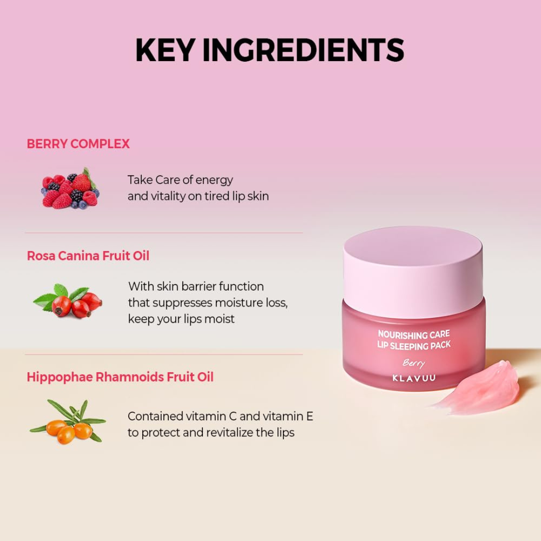 KLAVUU Nourishing Care Lip Sleeping Pack (3 colours)