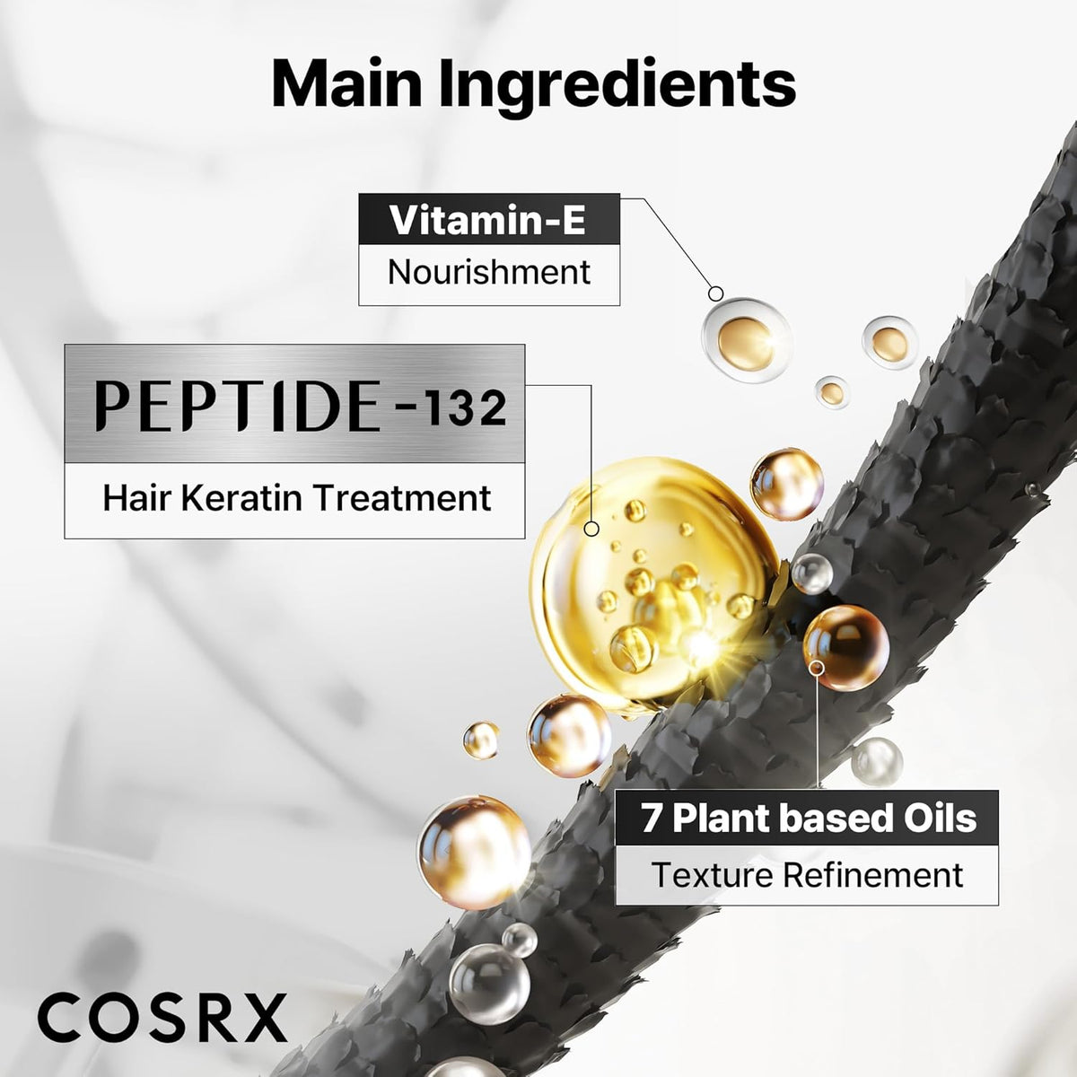 COSRX Peptide-132 Ultra Perfect Hair Bonding Oil Serum