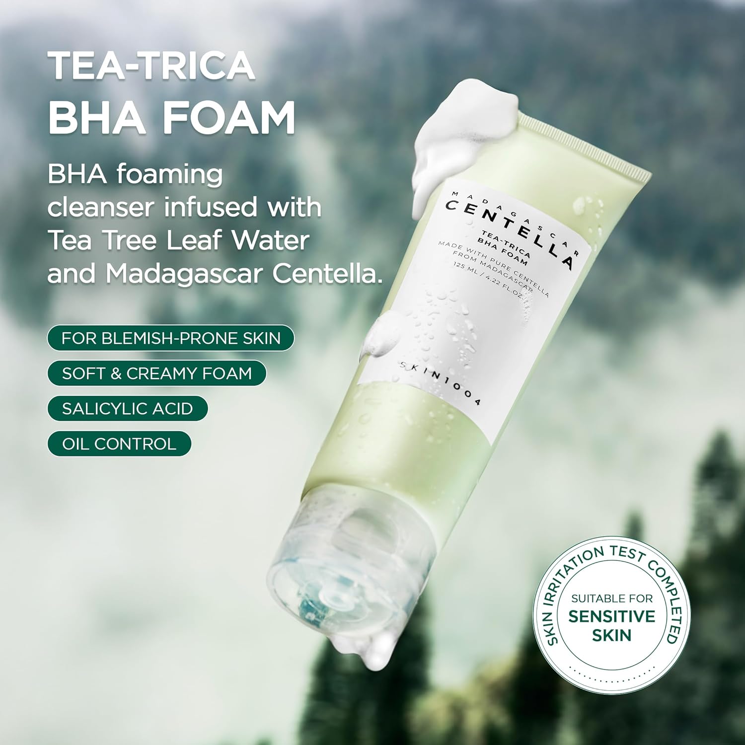 Skin1004 Madagascar Centella Tea-Trica Bha Foam
