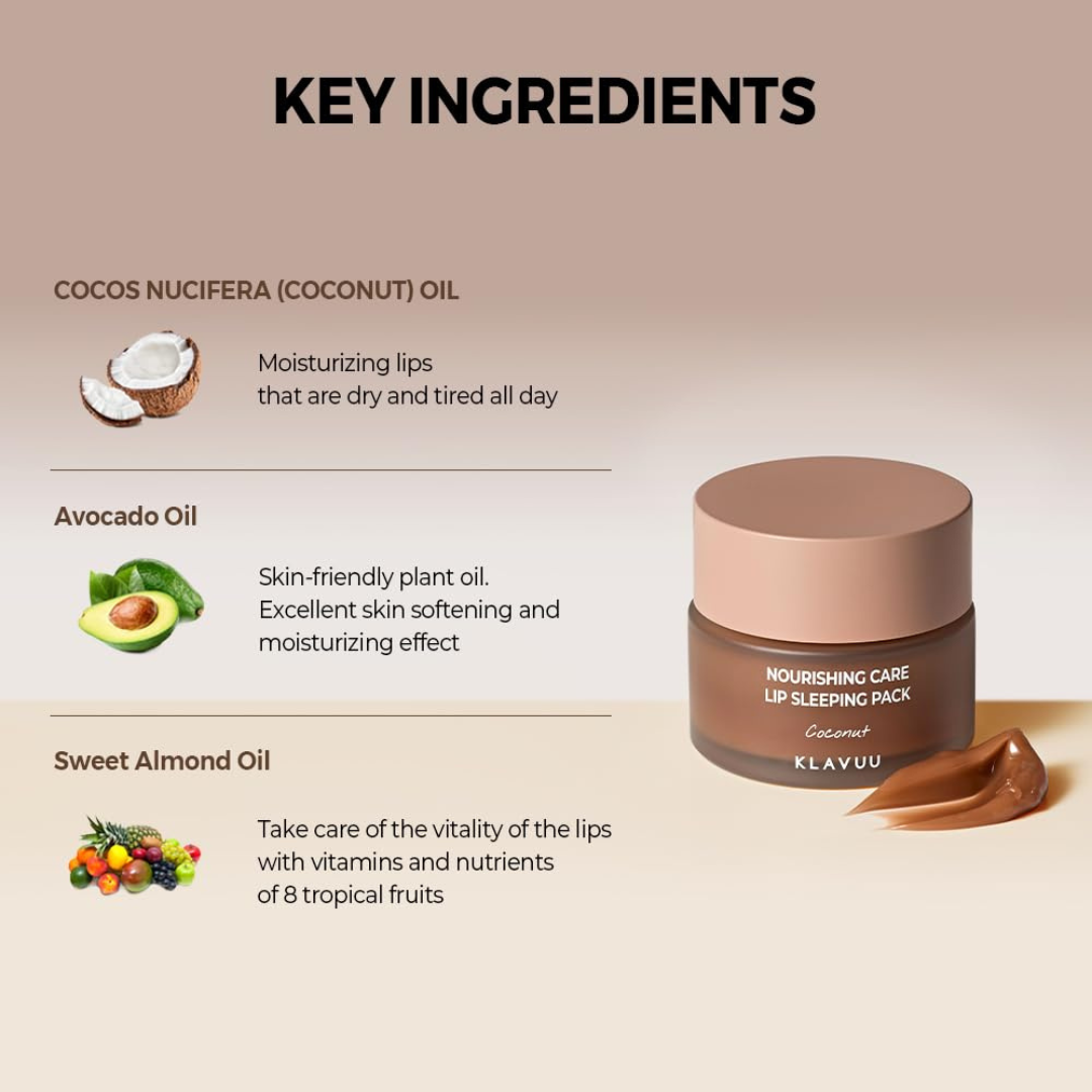 KLAVUU Nourishing Care Lip Sleeping Pack (3 colours)