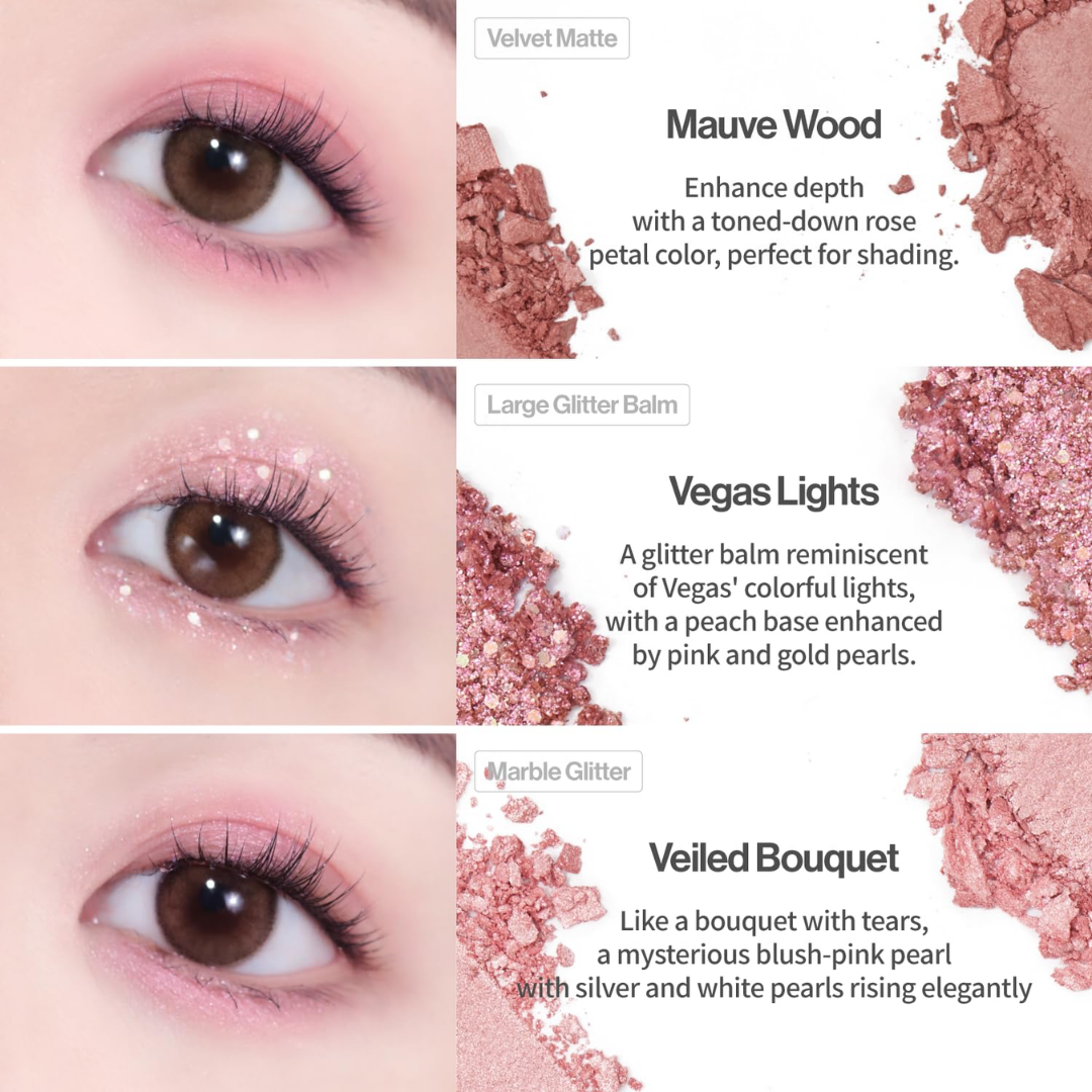 UNLEASHIA Glitterpedia Eye Palette (6 Colours]