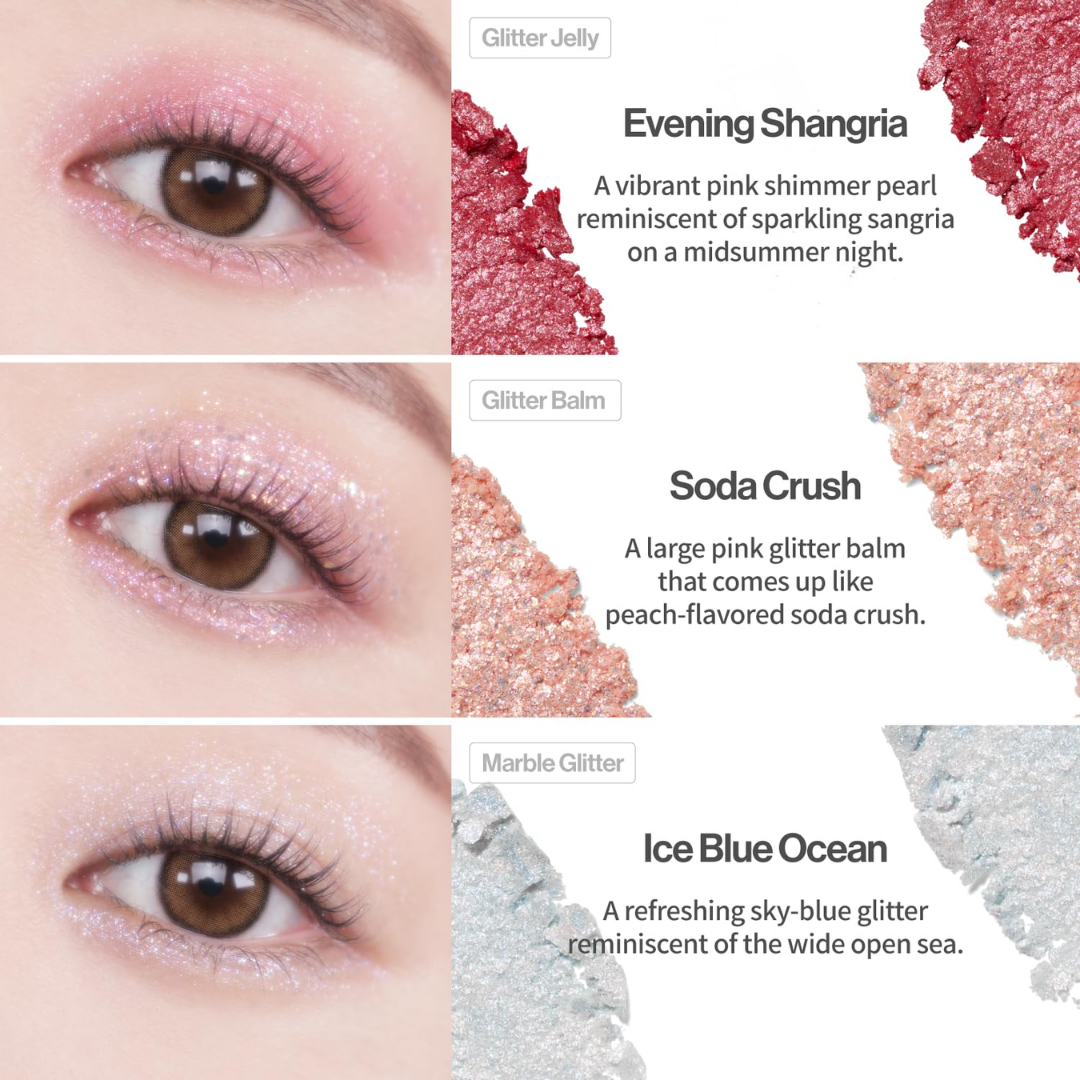 UNLEASHIA Glitterpedia Eye Palette (6 Colours]