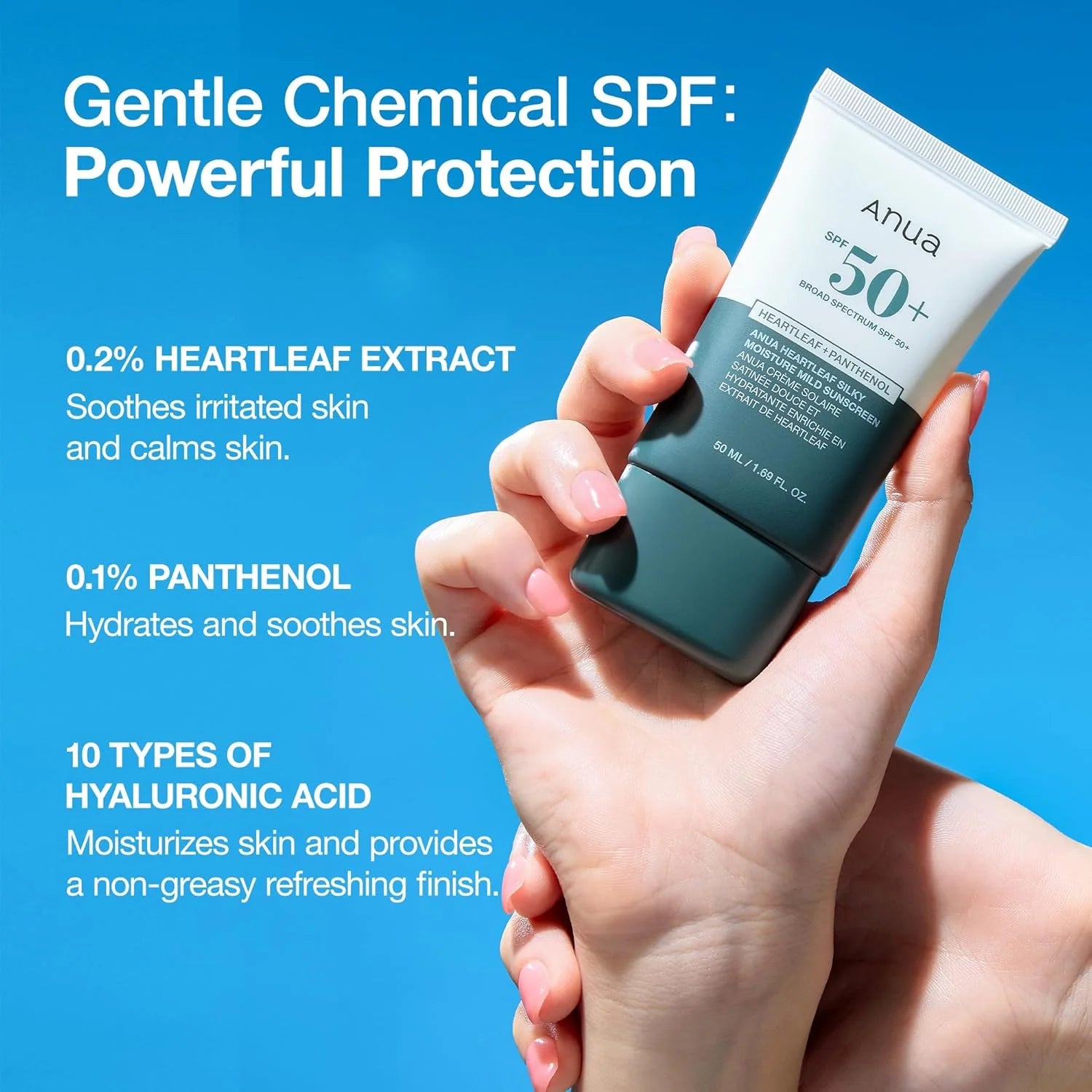 ANUA Heartleaf Silky Moisture Sun Cream