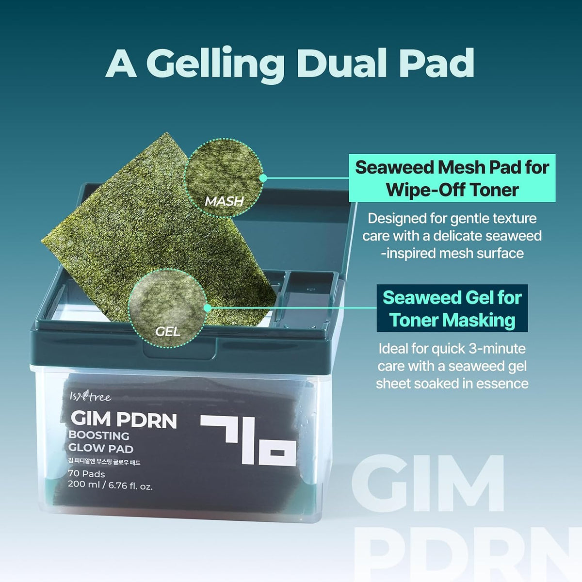 ISNTREE Gim PDRN Boosting Glow Pad