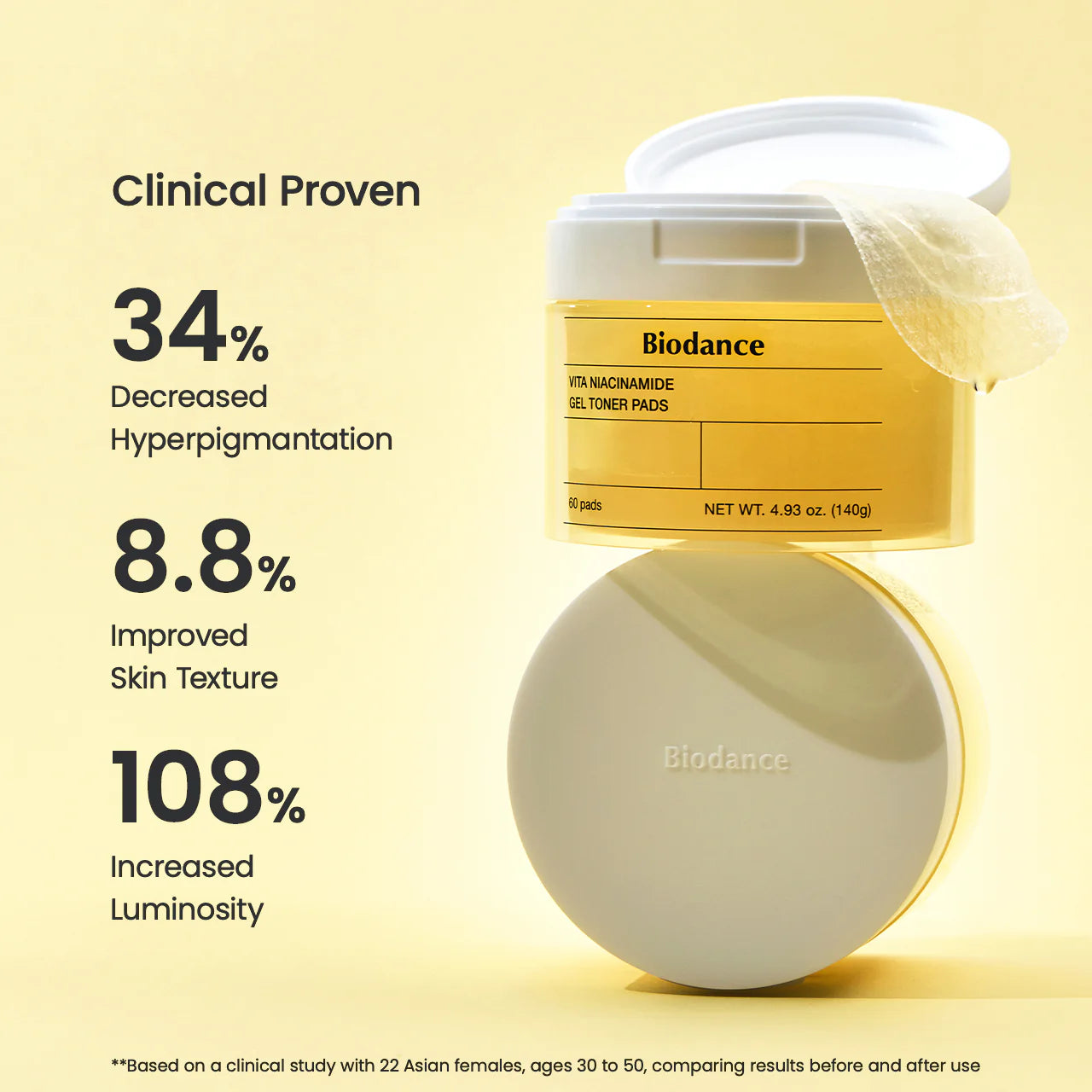 BIODANCE Vita Niacinamide Gel Toner Pad