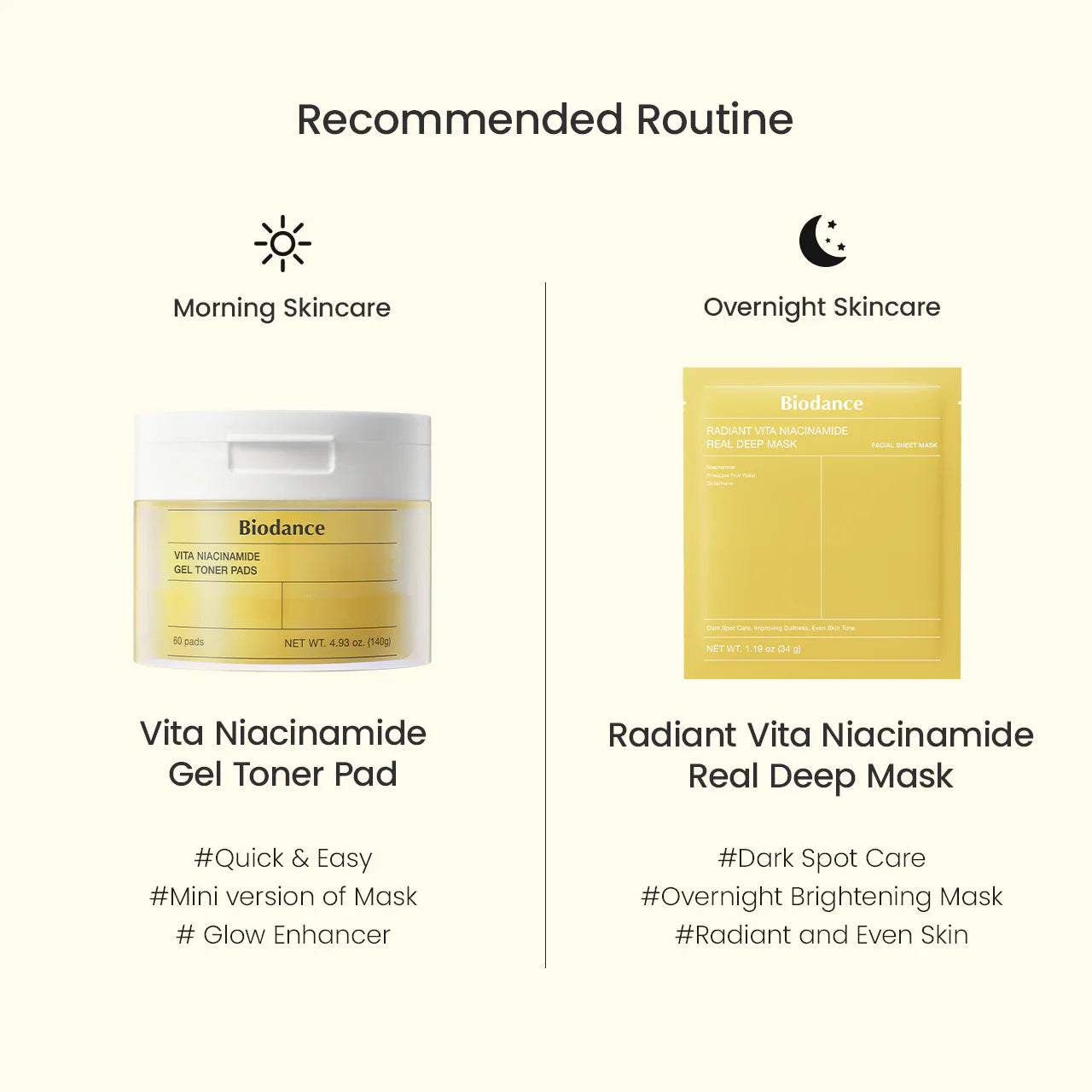 BIODANCE Vita Niacinamide Gel Toner Pad
