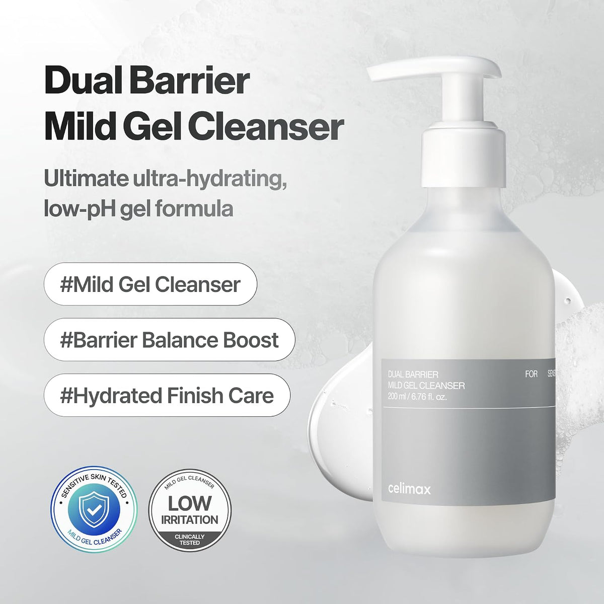 CELIMAX Dual Barrier Mild Gel Cleanser