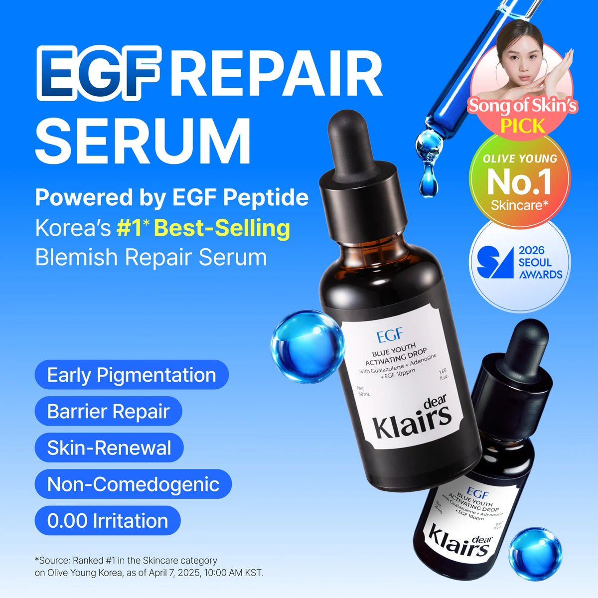 DEAR KLAIRS EGF Blue Youth Activating Drop