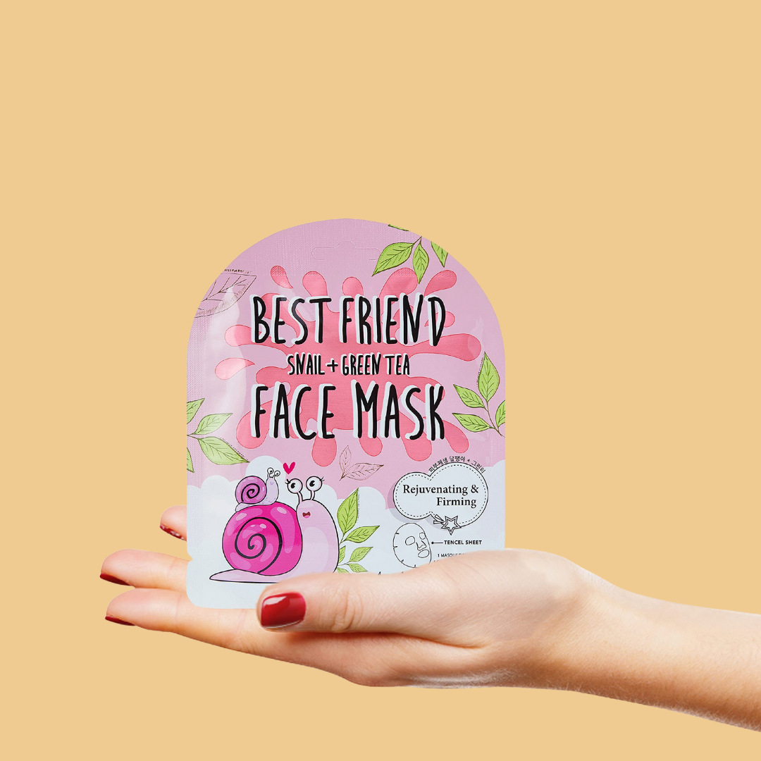 Look At Me Best Friend (Snail + Green Tea) Tencel Face Mask